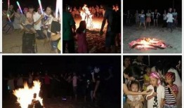 篝火晚会吃瓜,篝火晚会上的欢乐瓜趣