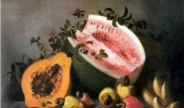 关于吃瓜的油画,吃瓜时光的悠闲描绘